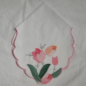 Vintage Appliquéd Bread Basket Liner